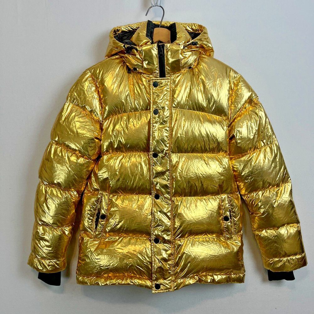 TNA Metallic Gold Puffer Jacket - Picture 3 of 16